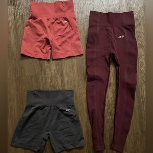 AYBL Bottoms Set - Red and Gray